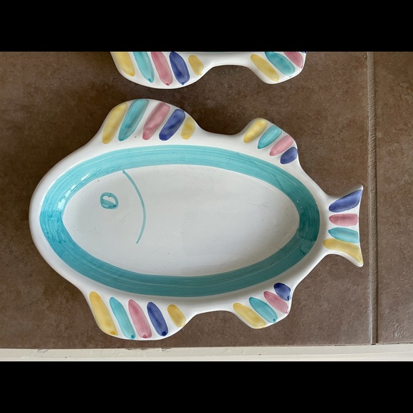 Caleca Color Blocks Fish Plate - Picture 4 of 5